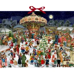 Adventsdeko & Kalender-Adventskalender "Nostalgischer Weihnachtsmarkt"