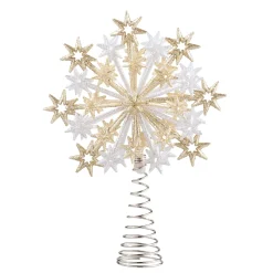 Christbaumspitzen-Baumspitze Sternregen, gold/silber