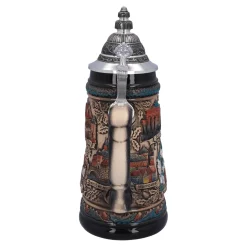 Bierkrüge|Deutschland Motive-Bierkrug mit Zinndeckel 