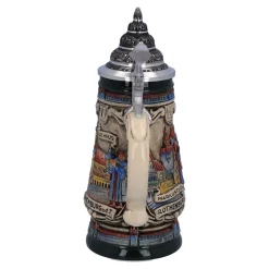 Bierkrüge|Rothenburg Motive-Bierkrug mit Zinndeckel 