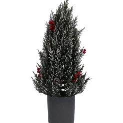 Standfiguren|Wohndeko-Bäumchen mit roten Beeren, Standfigur