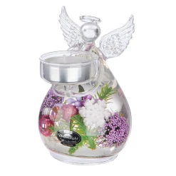 Kerzen & Teelichthalter-Dreamlight "Purple Snow" - Kerzenhalter Engel Petit
