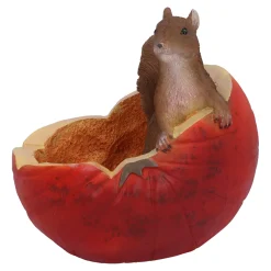 Standfiguren-Eichhörnchen in Kürbis, Standfigur