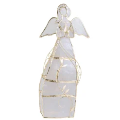 Standfiguren-Engel aus Perlmutt, 20 cm