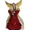 Standfiguren-Engel, rot/goldfarben, Standfigur
