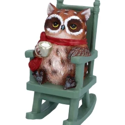 Standfiguren-Eule auf Schaukelstuhl, Standfigur
