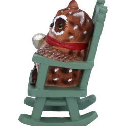 Standfiguren-Eule auf Schaukelstuhl, Standfigur