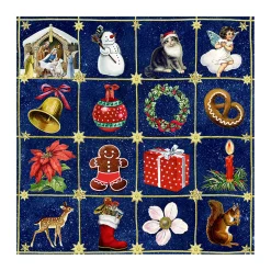 Spielzeug-Familienspiel "Nostalgisches Weihnachtsbingo"