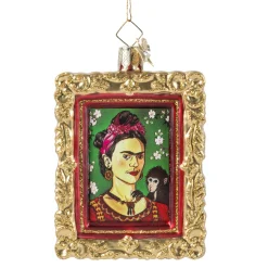 Poesie in Glas Weihnachtskugeln Aus Glas-Frida Kahlo Gemälde, Glas-Baumbehang
