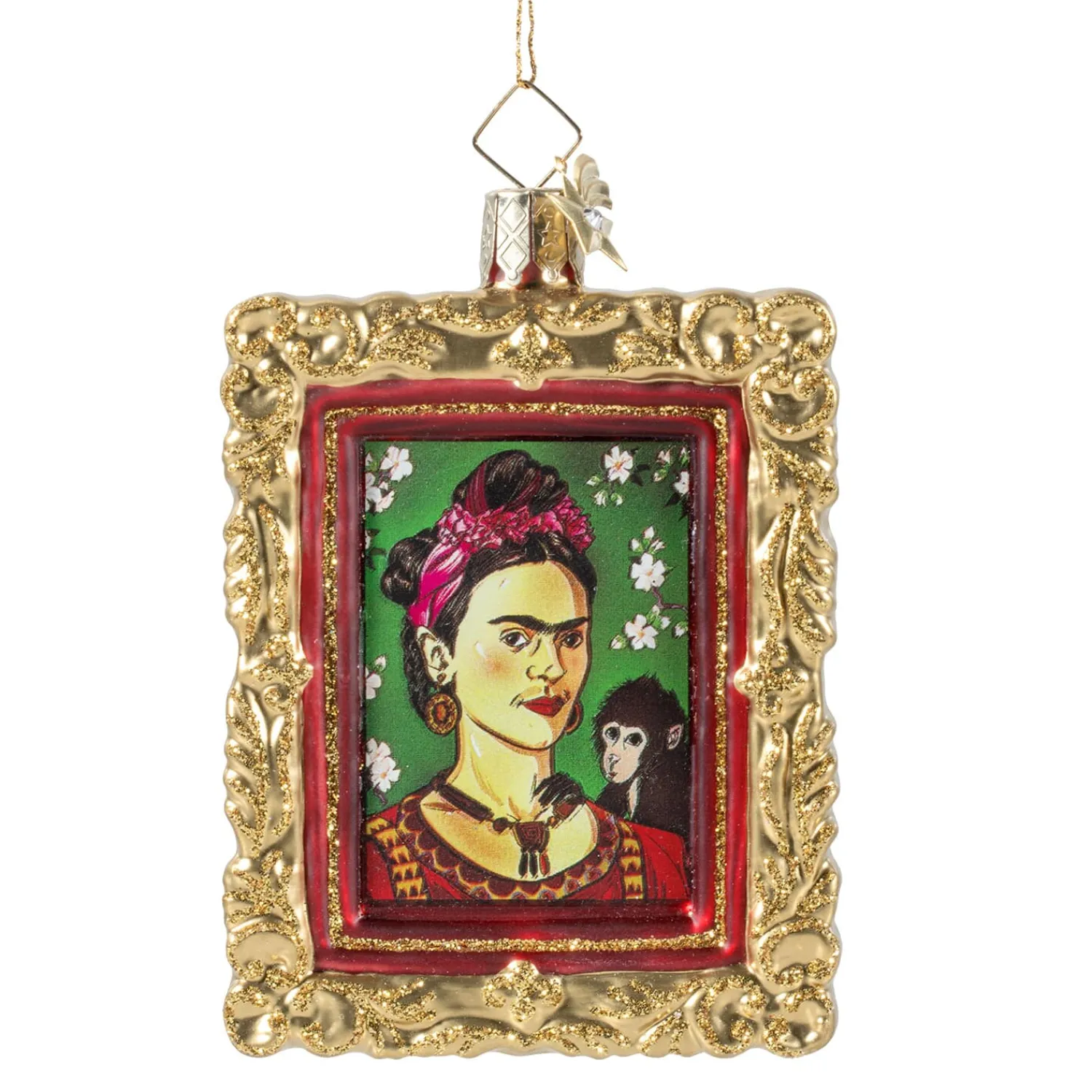Poesie in Glas Weihnachtskugeln Aus Glas-Frida Kahlo Gemälde, Glas-Baumbehang