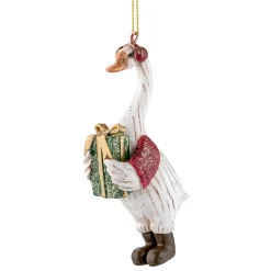 Baumschmuck Aus Kunstharz-Gans mit Geschenk