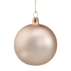 Weihnachtskugeln-Glaskugel cremefarben, 8cm