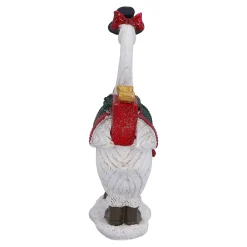 Standfiguren-Gänsepaar mit Geschenk und Herz