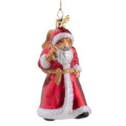 Poesie in Glas Die Häschenschule|Weihnachtskugeln Aus Glas-Hasenweihnachtsmann