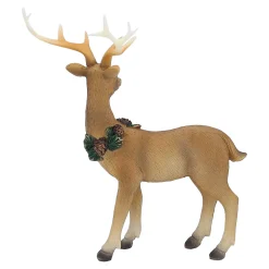 Standfiguren-Hirsch mit Blätterkranz