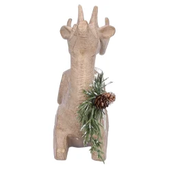 Standfiguren-Hirsch mit Waldmuster sitzend