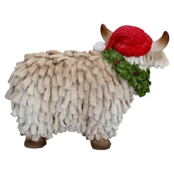 Standfiguren-Hochlandrind mit roter Mütze, Standfigur