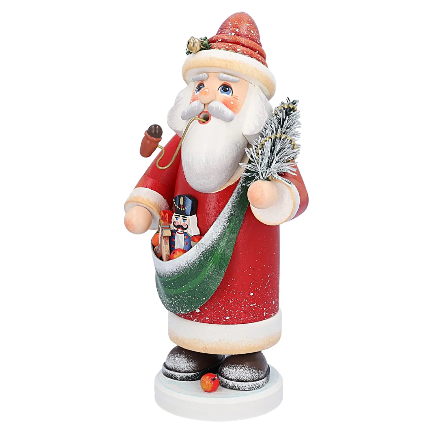 Käthes Original Räuchermänner|Nostalgische Weihnachtsdeko-Holzknoddl "Nostalgischer Weihnachtsmann", Räuchermännchen