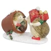 Außergewöhnliche Weihnachtsdeko|Standfiguren-Igelpaar im Blumentopf