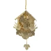 Baumschmuck Aus Messing-Kuckucksuhr, goldfarben
