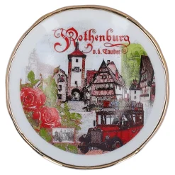 Magnete|Rothenburg Motive-Magnet-Tellerchen "Rothenburg Rosen"