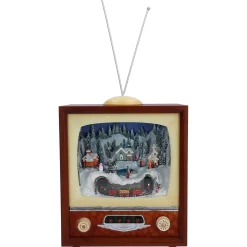 Spieluhr Weihnachten-Nostalgiefernseher "Weihnachtsexpress", Spieldose