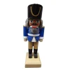 HODREWA Nussknacker Figuren-Nussknacker "Husar", blau, 18 cm