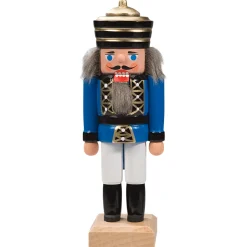 HODREWA Nussknacker Figuren-Nussknacker "König", blau, 14 cm