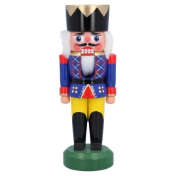 HODREWA Nussknacker Figuren-Nussknacker "König", blau, 20 cm