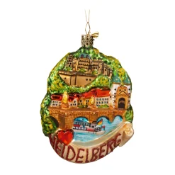 Poesie in Glas Deutschland Motive|Weihnachtskugeln Aus Glas-Panorama Heidelberg
