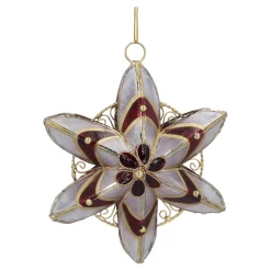 Baumschmuck Aus Perlmutt|Baumschmuck Aus Metall-Perlmutt-Stern