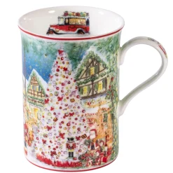 Nostalgische Weihnachtsdeko|Tischdeko-Porzellan-Tasse "40 Jahre Weihnachtsdorf"