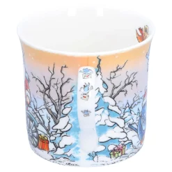 Tischdeko-Porzellan-Tasse "Weihnachtspost"