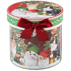 Tischdeko-Porzellan-Tasse "Weihnachtskatzen"