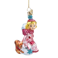 Poesie in Glas Prinzessin Lillifee|Weihnachtskugeln Aus Glas-Prinzessin Lillifee im Winter, Glas-Baumbehang