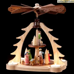 Käthes Original Weihnachtspyramiden-Pyramide "Heilige Drei Könige", bunt