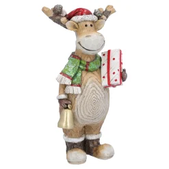 Standfiguren-Rentier mit Geschenk