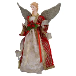 Standfiguren-Rot-Goldener Engel, 44 cm