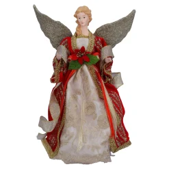 Standfiguren-Rot-Goldener Engel, 44 cm