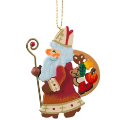 Käthes Original Christbaumschmuck Holz-Sankt Nikolaus, Holz-Baumbehang