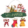 Hängedeko-Schild Schneemann "Willkommen"