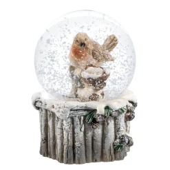 Schneekugeln Weihnachten-Schneekugel "Rotkehlchen"