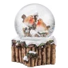Schneekugeln Weihnachten-Schneekugel "Rotkehlchenpaar"