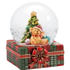 Schneekugeln Weihnachten-Schneekugel "Teddys Geschenk"