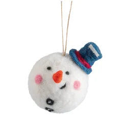 Baumschmuck Aus Filz-Schneemann aus Filz