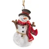 Baumschmuck Aus Kunstharz-Schneemann mit rotem Schal