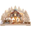 Käthes Original Weihnachtsdeko Holz|Schwibbogen Weihnachten-Schwibbogen "In der Weihnachtsbäckerei", 230V mit USB A-Anschluss
