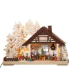 Käthes Original Weihnachtsdeko Holz|Schwibbogen Weihnachten-Schwibbogen "Weihnachtsträume werden wahr", 115V mit USB A-Anschluss