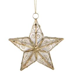 Hängedeko-Stern mit Ornamenten, 11cm
