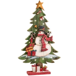 Standfiguren-Tanne mit Schneemann